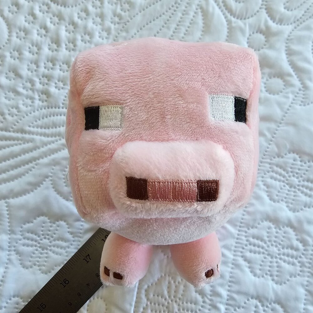 Minecraft Pig Soft Plush Toy, Stuffed Animal, Small and Cute